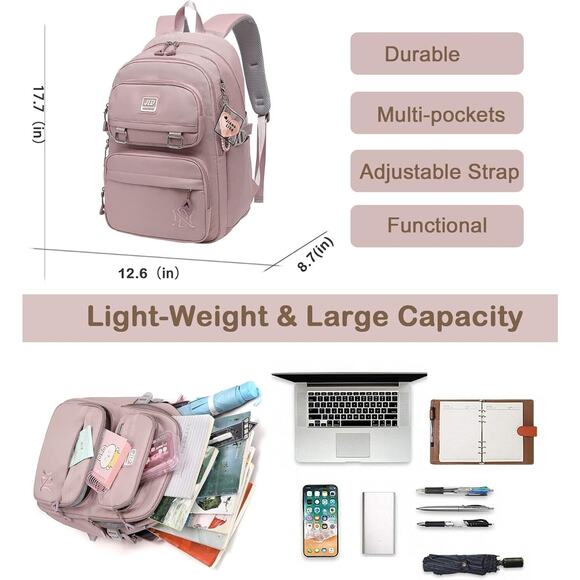 School Backpack For Girls Boys Laptop Backpack Middle High School Student Bookba - Picture 4 of 7